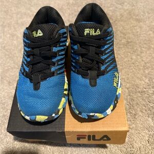 Fila Kids Vibrant Blue and Black Sneakers